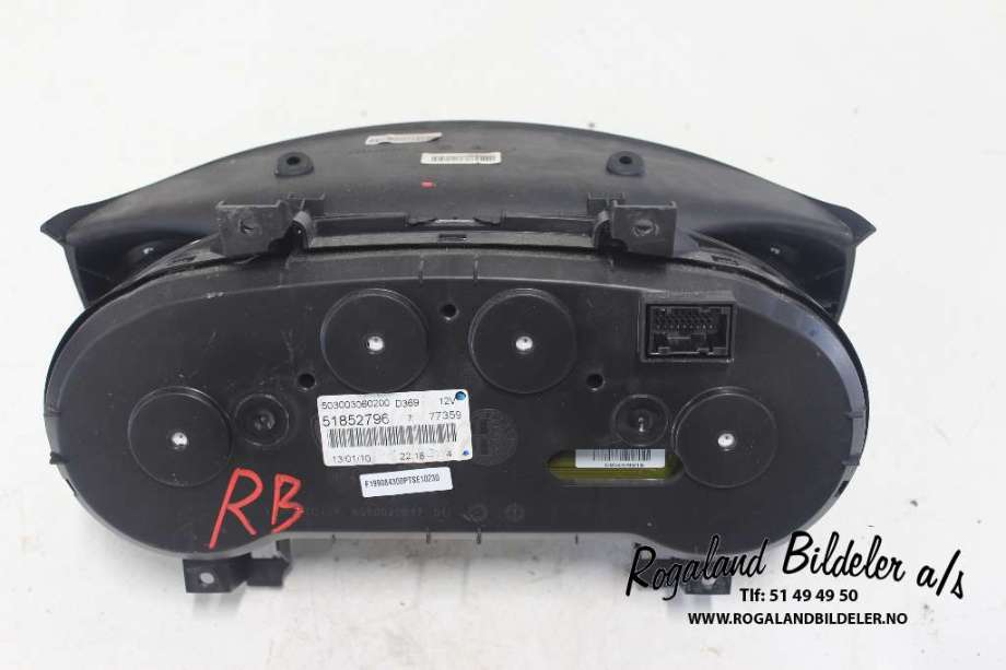 Instrumentpanel til Fiat Punto 2010-->> (Type III, Fase 2) EVO EVO (FIAT|51852796|)
