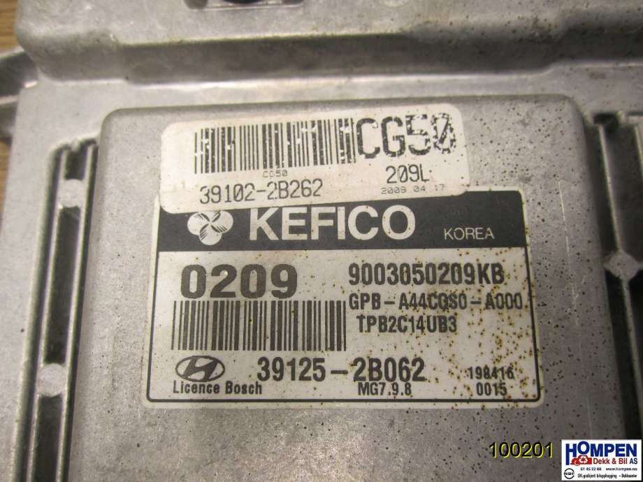 Styreenhet motor til Hyundai i20 2009-2014 (Type I)  (HYUNDAI|391252B062|9003050209KB|)