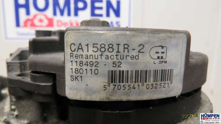 Dynamo til Audi A6 2001-2004 (Type II, Fase 2) (C5) (C5) (AUDI|059903015GX|CA1588IR2|059903015G)