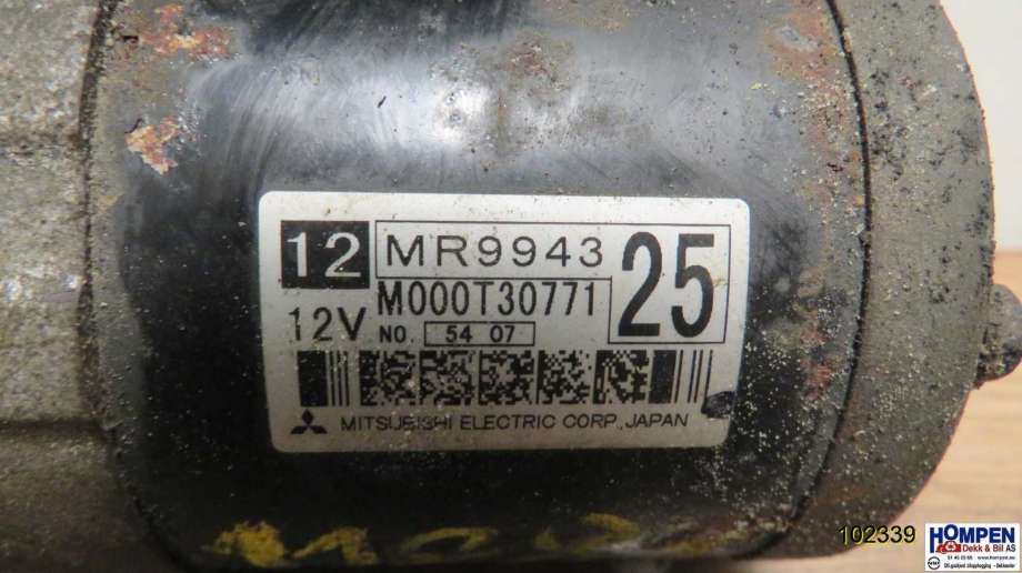 Starter til Mitsubishi Lancer 2003-2007  (MITSUBISHI|MR994325|M000T30771|)