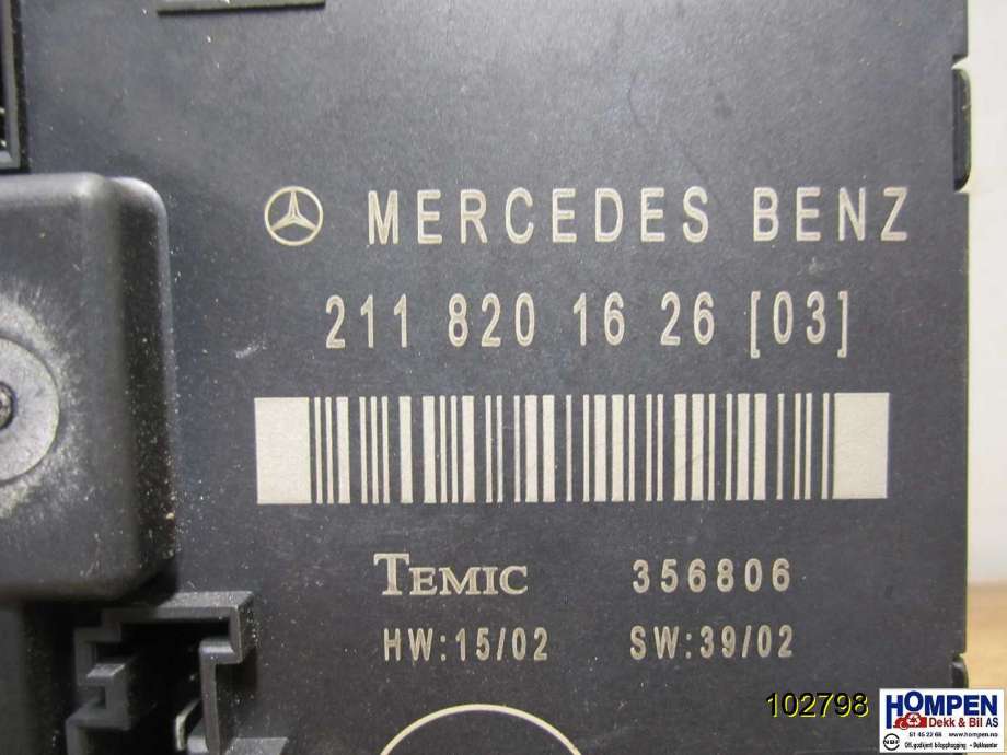 Styreenhet dør høyre bak til Mercedes E-Klasse 2002-2006 (Fase 1) (W211) (W211) (MERCEDES|A2118201626|)
