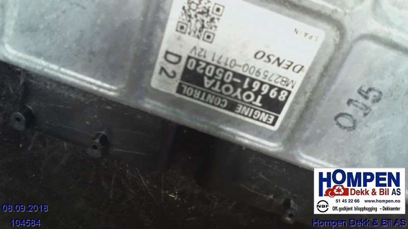Styreenhet motor til Toyota Avensis 2009-2015 (Type III, Fase 1) (TOYOTA|8966105D20|2759000171|)
