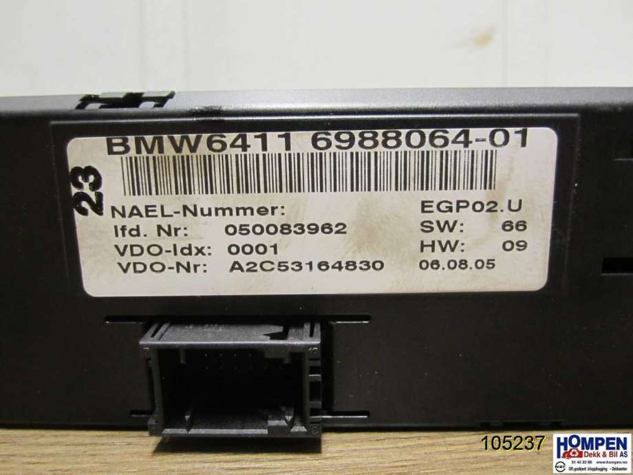 Varmeapparat betjening til BMW 3-Serie 2005-2011 (E90/E91/E92/E93) (E90/E91/E92/E93) (BMW|64119286618|A2C53164830|64116988064)