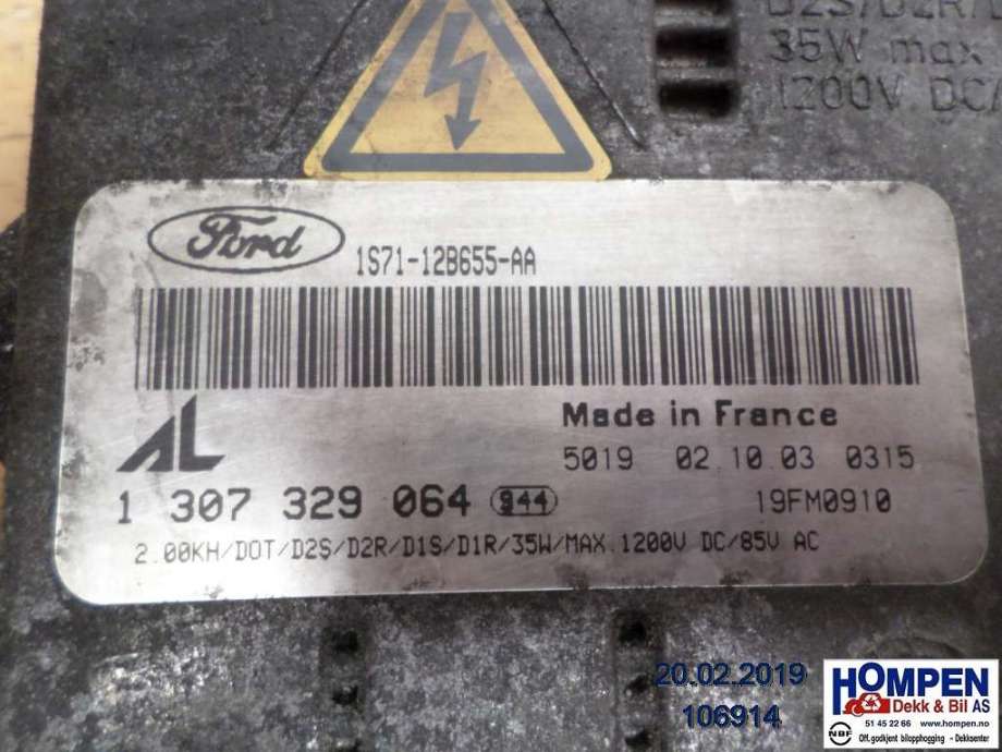 Styreenhet xenon/ballast til Ford Mondeo 2001-2007 (Type III) (FORD|1141694|1307329064|1S7112B655AA)