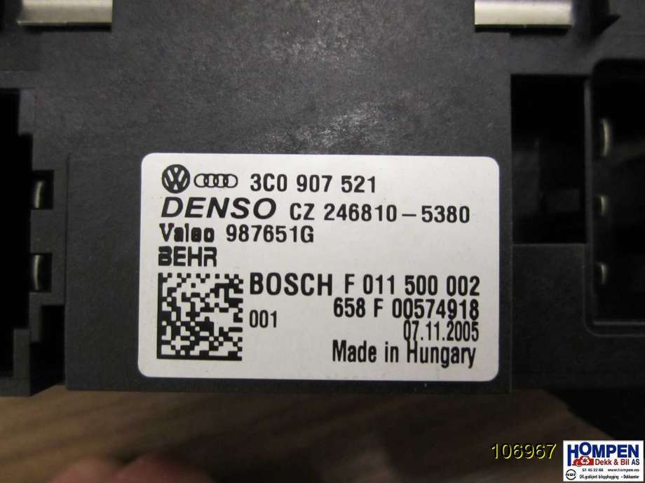 Varmeapparat motstand til VW Golf, Plus/Cross 2005-2009 (Fase 1)  (VOLKSWAGEN|3C0907521G|2468105380|3C0907521)