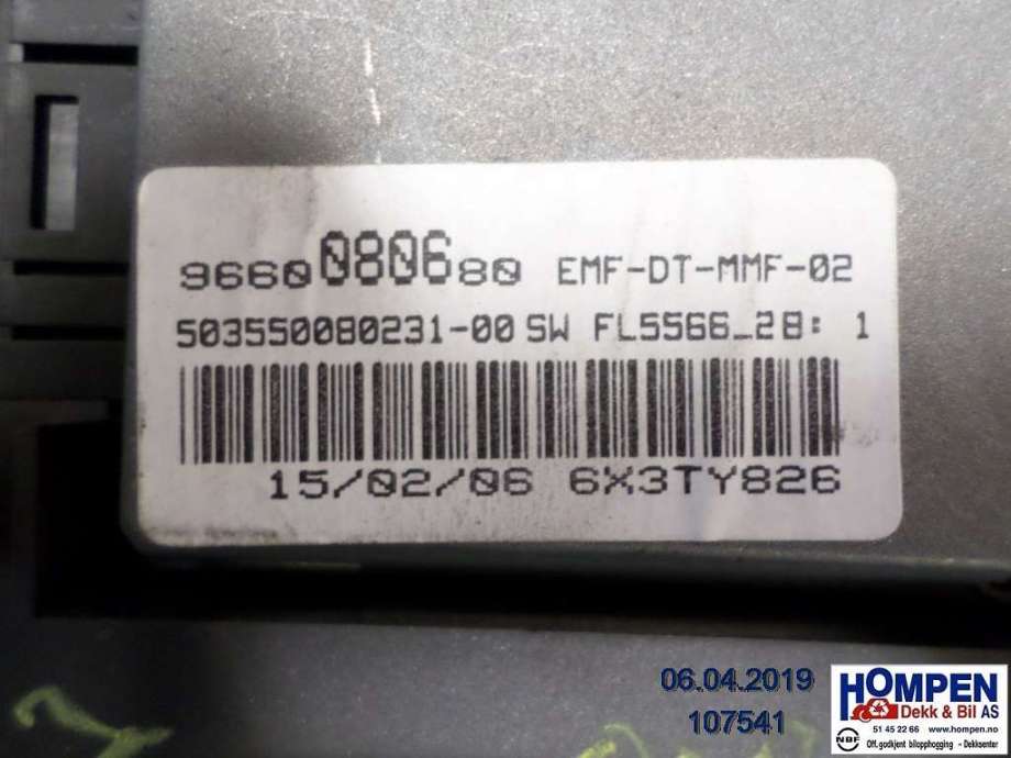 Instrumentpanel til Peugeot 807 2003-2009 (PEUGEOT|6106RX|)