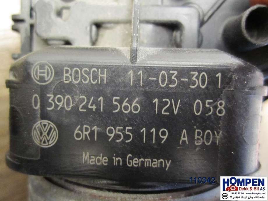 Viskermotor frontrute til VW Polo 2009-2014 (Type V, Fase 1)  (VOLKSWAGEN|6R1955119A|0390241566|)