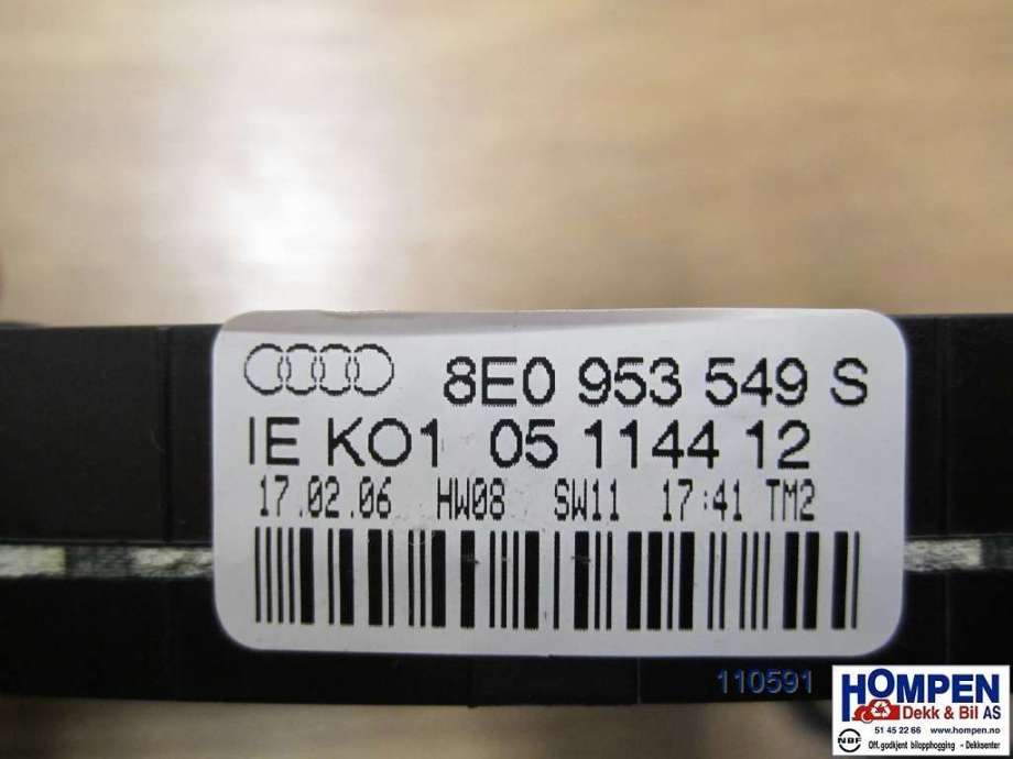 Styreenhet diverse til Audi A4 2004-2008 (Type III) (B7) (B7) (AUDI|8E0953549R||8E0953549S)