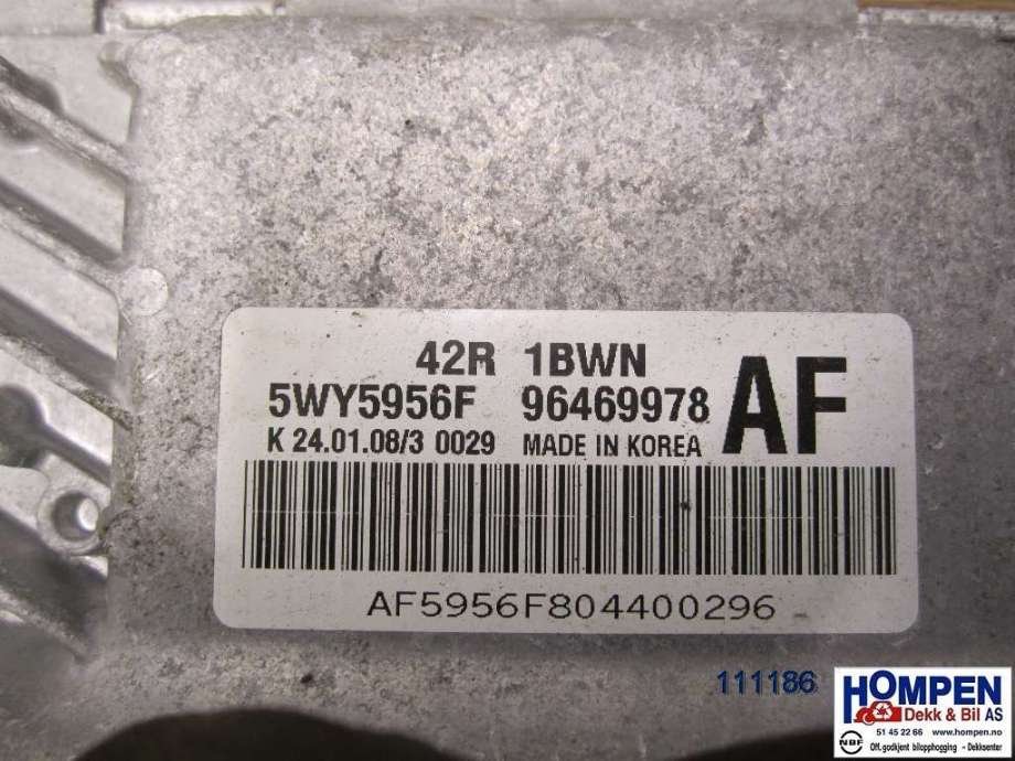 Styreenhet motor til Chevrolet Aveo 2002-2011 (Fase 1) (CHEVROLET (KR)|96469978|5WY5956F|)