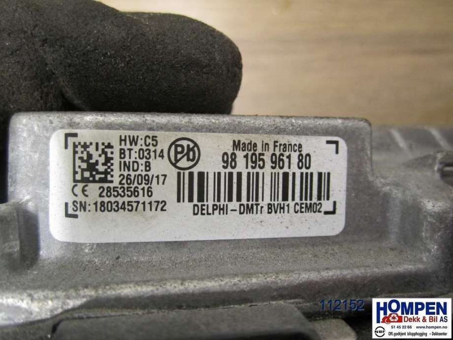 Styreenhet tenning til Peugeot 208 2012-2019 (Type I)  (PEUGEOT|9819596180|)
