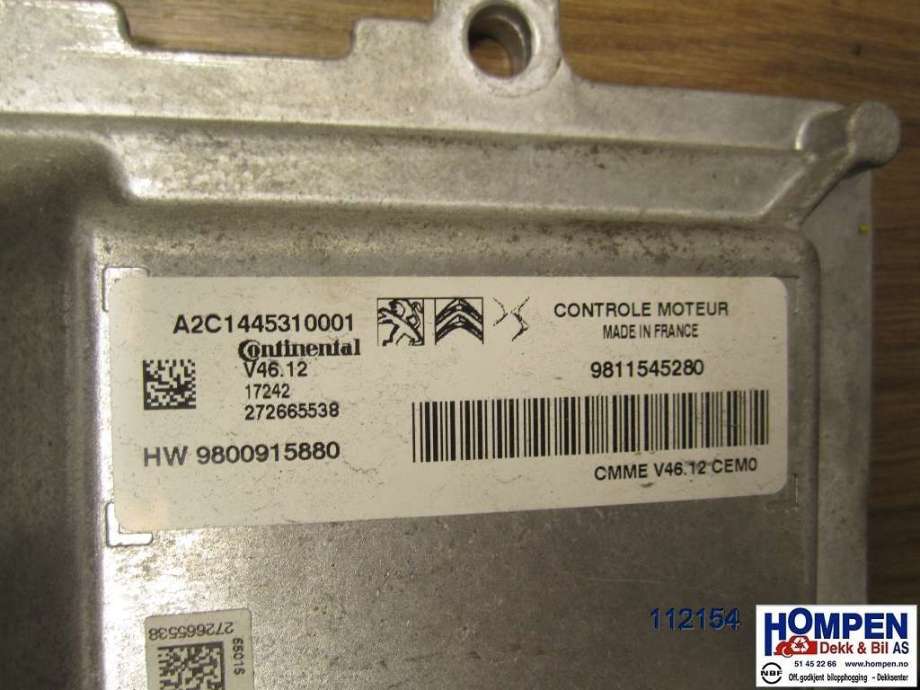 Styreenhet motor til Peugeot 208 2012-2019 (Type I) (PEUGEOT||9811545280)
