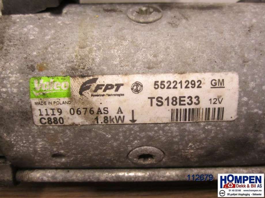 Starter diesel til Opel Corsa D 2006-2014  (OPEL|93191079|TS18E33|55221292)