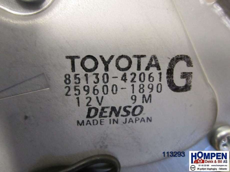Viskermotor bakrute til Toyota RAV4 2009-2013 (Type III, Fase 2)  (TOYOTA|8513042061|2596001890|)