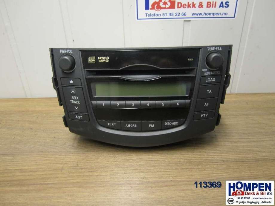 Bilstereo til Toyota RAV4, 2009-2013 (Type III, Fase 2)  (TOYOTA|612042280)