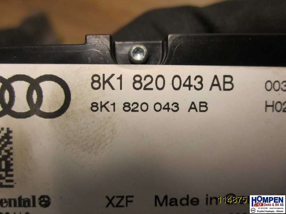 Varmeapparat betjening til Audi A4 2007-2014 (Type IV) (B8) (B8) (AUDI|8K1820043AT||8K1820043AB)
