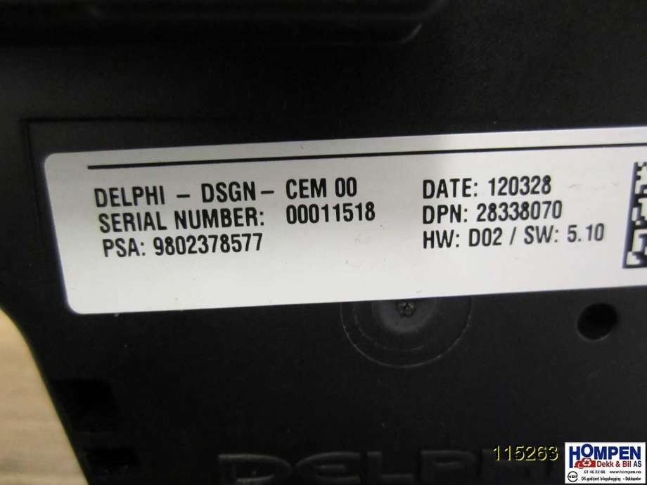 Bilstereo diverse til Peugeot 508 2011-2014 (Type I, Fase 1)  (PEUGEOT|98023785ZD||9802378577)
