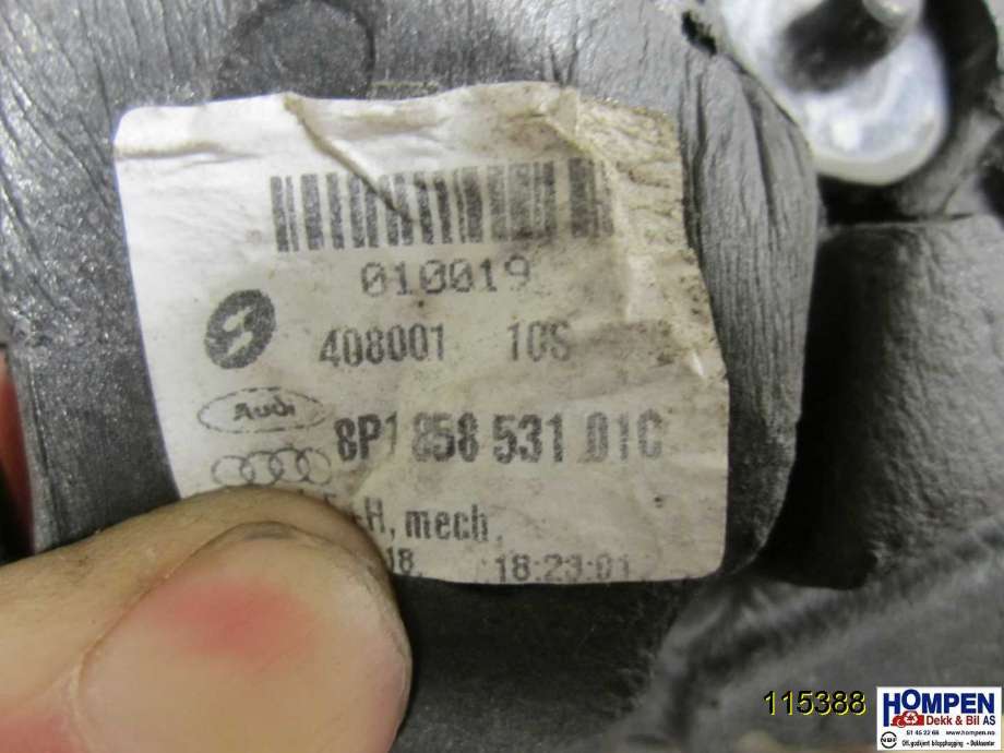 Speil venstre til Audi A3 2003-2008 (Type II, Fase 1)  (AUDI|8P1858531G||8P185853101C)