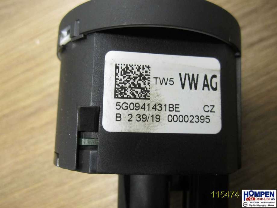 Bryter lys til VW e-Golf 2017-2020 (Fase 2)  (VOLKSWAGEN|5G0941431BE|)