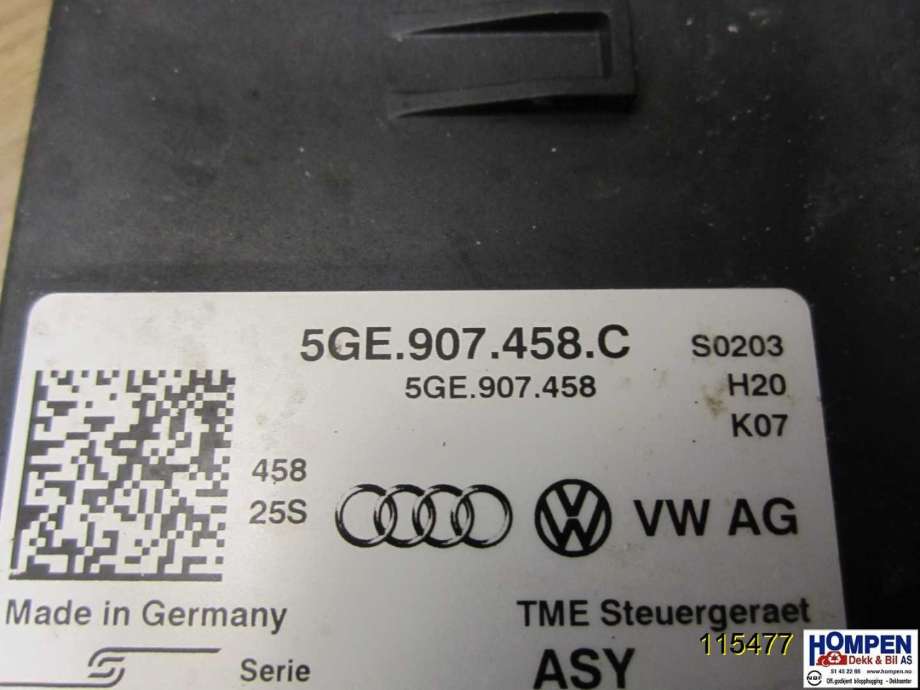Styreenhet diverse til VW e-Golf 2017-2020 (Fase 2)  (VOLKSWAGEN|5GE907458C|)