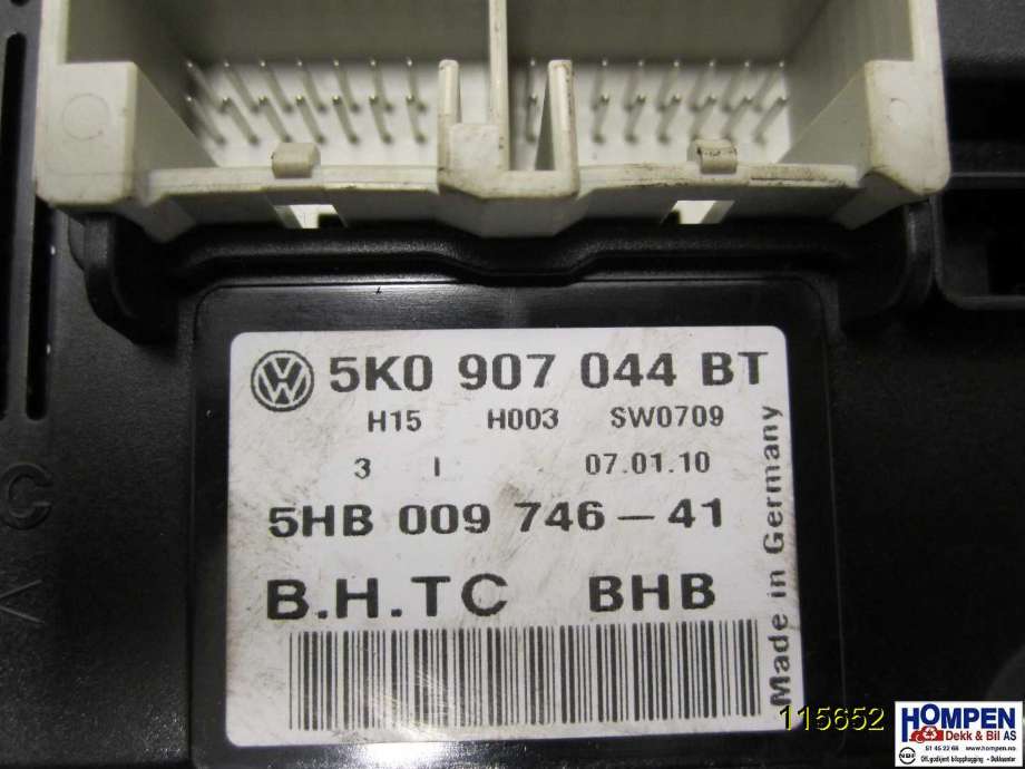 Varmeapparat betjening til VW Golf VI 2008-2012  (VOLKSWAGEN|5K0907044BT|)