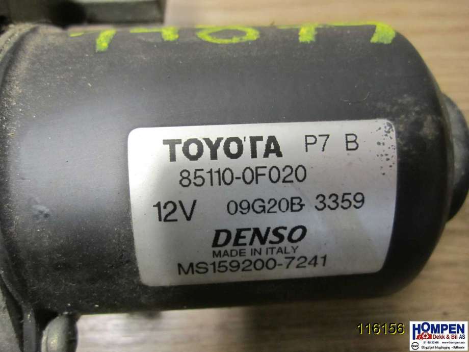 Viskermotor frontrute til Toyota Verso 2004-2009 (Type II)  (TOYOTA|851100F020|1592007241|)
