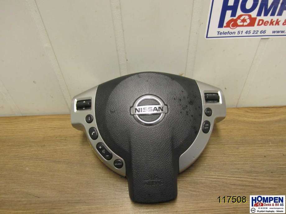 Airbag rattpute til Nissan Qashqai, 2007-2010 (Type I, Fase 1) (NISSAN|98510JD16D)