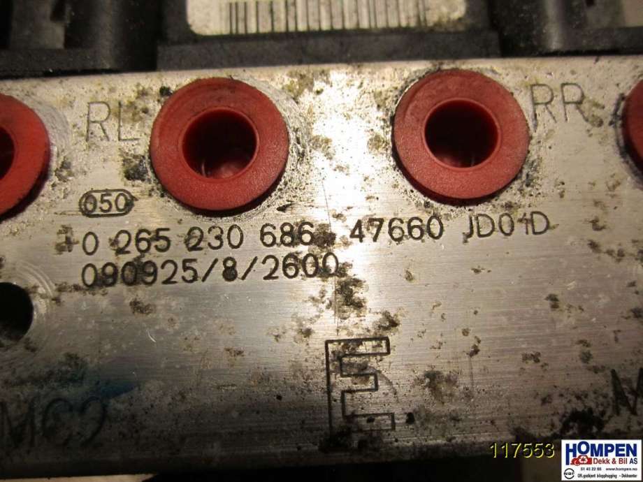 ABS sentral til Nissan Qashqai 2007-2010 (Type I, Fase 1)  (NISSAN|47660JD28B|0265230686|47660JD01D)