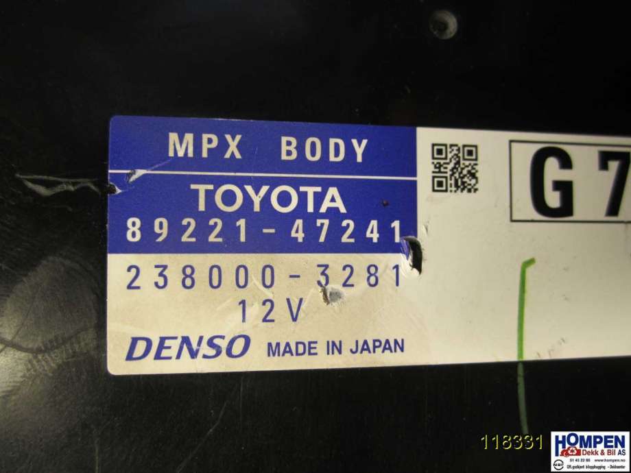 Sikringsboks til Toyota Prius +7 2012-2020 (Type III) (stasjonsvogn) (stasjonsvogn) (TOYOTA|8273047420|)