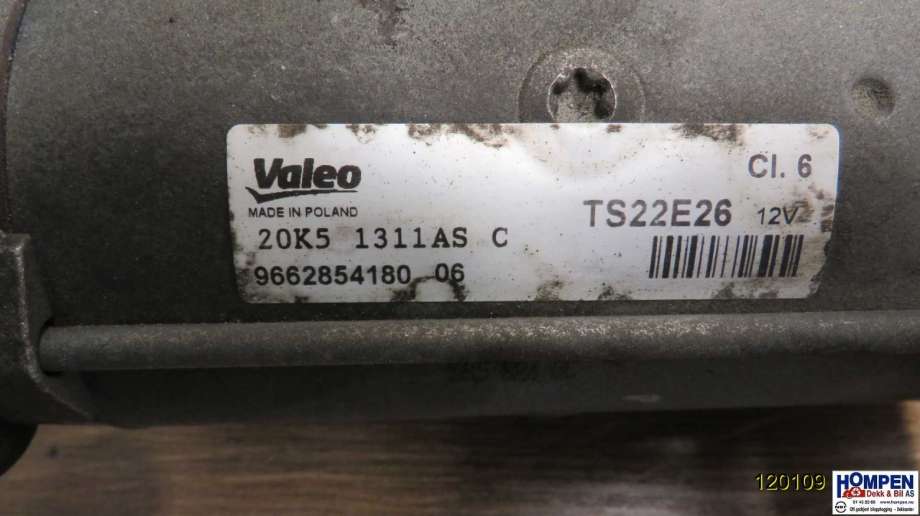 Starter diesel til Peugeot Partner 2015-2019 (Type II, Fase 2)  (PEUGEOT|9675660680|TS22E26|9662854180)
