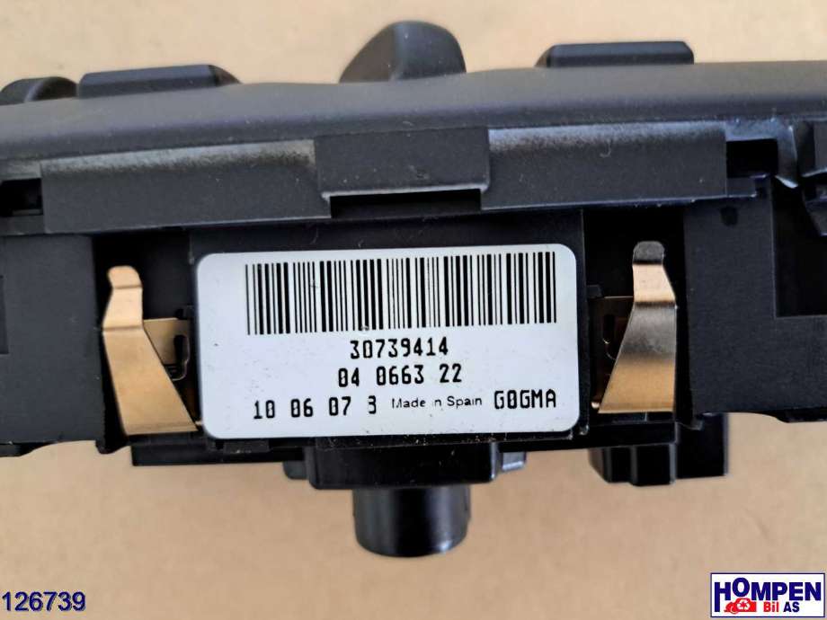 Bryter lys til Volvo V70 2007-2013 (Type III, Fase 1) (VOLVO|31443850|)