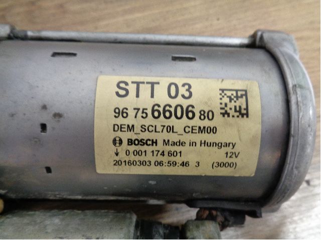 Starter diesel til Peugeot Partner 2015-2019 (Type II, Fase 2)  (PEUGEOT|9675660680|)