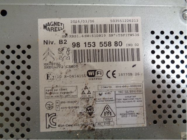 Instrument kjørecomputer til Peugeot Partner 2015-2019 (Type II, Fase 2)  (PEUGEOT||9815355880)