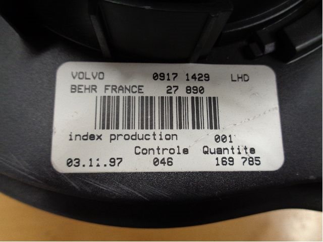 Varmeapparat motor til Volvo V70 (S70/XC70) 1997-2000 (Type I)  (VOLVO|09171429|)