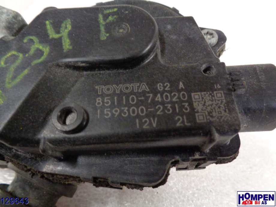 Viskermotor frontrute til Toyota iQ 2009-2014  (TOYOTA||159300-2313|85110-74020)