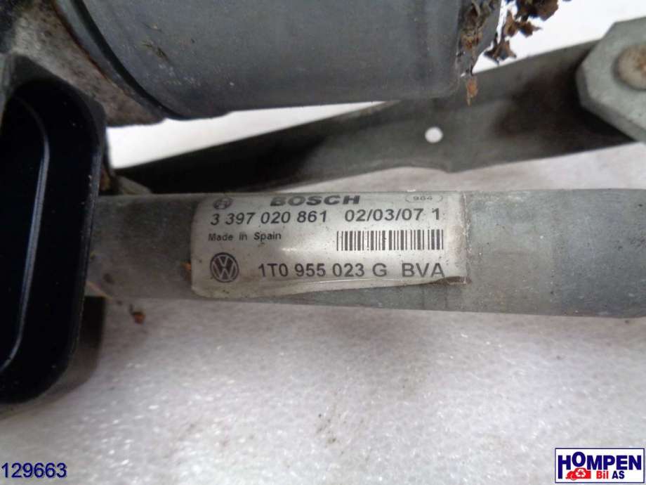 Viskermotor frontrute til VW Touran 2007-2010 (Type I, Fase 2)  (VOLKSWAGEN|1T0955119D|3397020861|1T0955023G)