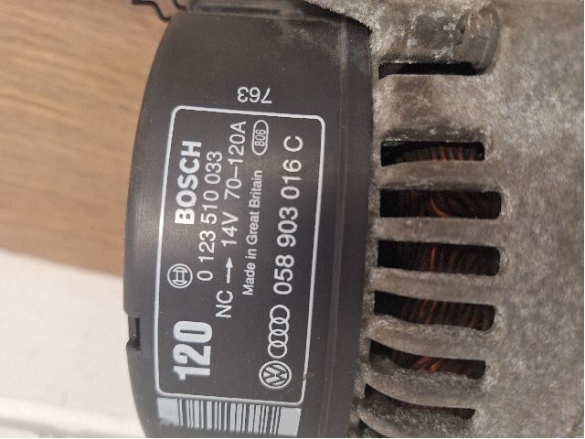 Dynamo til Audi A4 1995-1999 (Type I, Fase 1) (B5) (B5) (AUDI|058903018CX|0123510033|058903016C)
