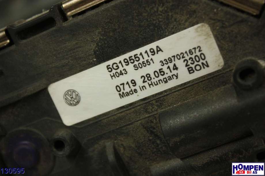 Viskermotor frontrute til VW e-Golf 2014-2017 (Fase 1)  (VOLKSWAGEN|5G1955023D|3397021672|5G1955119A)