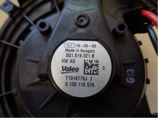Varmeapparat motor til VW e-Golf 2014-2017 (Fase 1)  (VOLKSWAGEN|5Q1 819 021 H|5Q1 819 021 E|5Q1819021B)