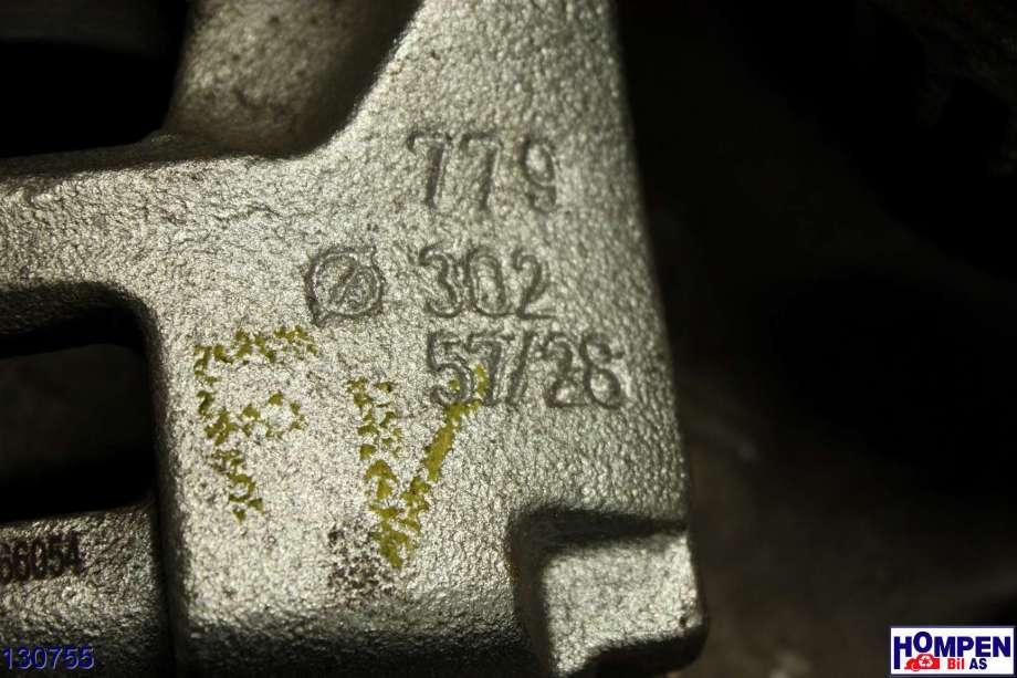 Bremsecaliper venstre foran til Saab 9-3 2008-2011 (Type II, Fase 2)  (SAAB|93185748|779 Ø 302 57/28|)