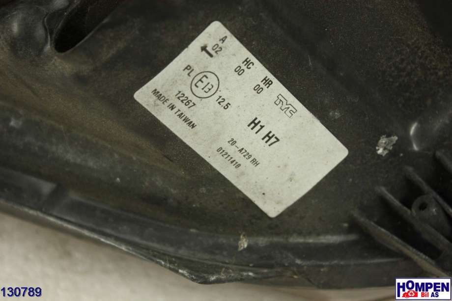 Frontlykt høyre halogen til VW Polo 2005-2009 (Type IV, Fase 2)  (VOLKSWAGEN|6Q1941008AT||20-A729 RH)