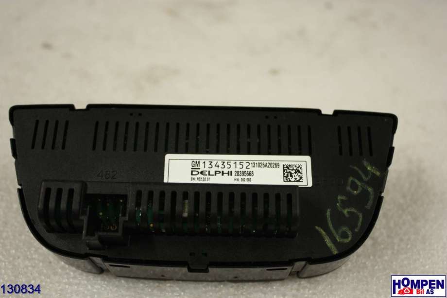 Varmeapparat betjening til Opel Astra J 2010-2015 (OPEL|13435152|)