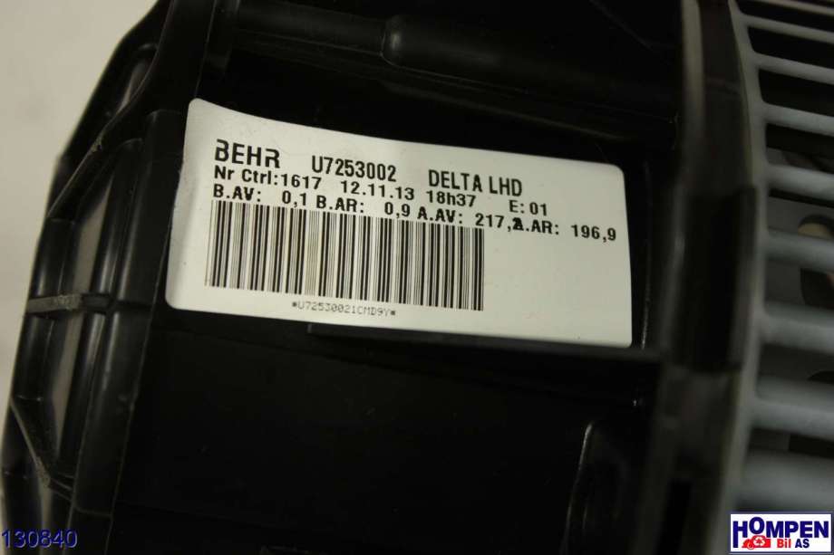 Varmeapparat motor til Opel Astra J 2010-2015  (OPEL|13276230|25020140|U7253002)