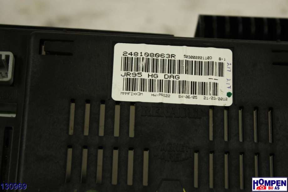 Instrumentpanel til Renault Scenic 2009-2016 (Type III) (RENAULT|248100072R||248108063R)