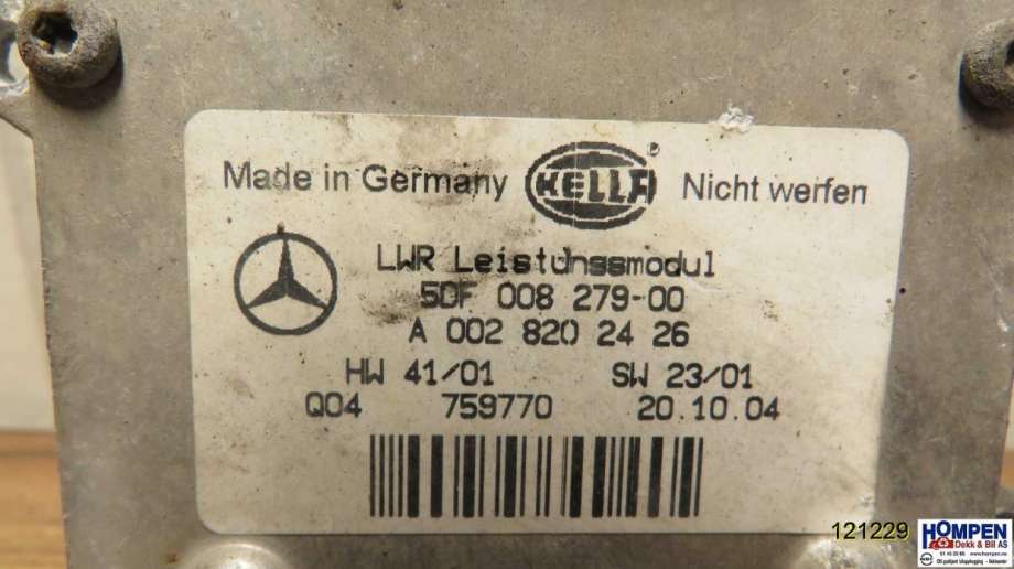 Styreenhet xenon/ballast til Mercedes E-Klasse 2002-2006 (Fase 1) (W211) (W211) (MERCEDES|A0038206026||A0028202426)