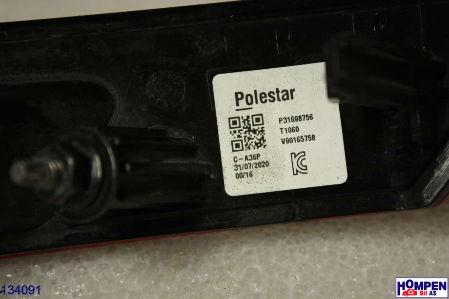 Refleksplate til Polestar 2 2020-->>  (POLESTAR|31698756|)