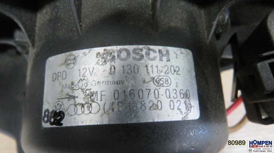 Varmeapparat motor til Audi A6 1997-2001 (Type II, Fase 1) (C5) (C5) (AUDI|4B1820021|0130111202|)