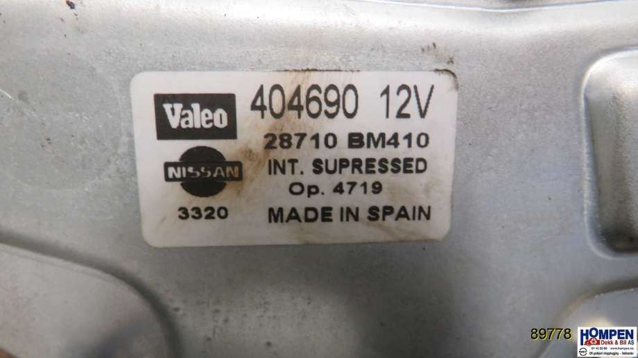 Viskermotor bakrute til Nissan Almera 2000-2003 (Fase 1) (N16) (N16) (NISSAN|28710BM410|404690|)