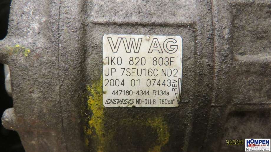 Aircondition kompressor til VW Golf V, Combi 2003-2008  (VOLKSWAGEN|1K0820859S|4471804344|1K0820803F)