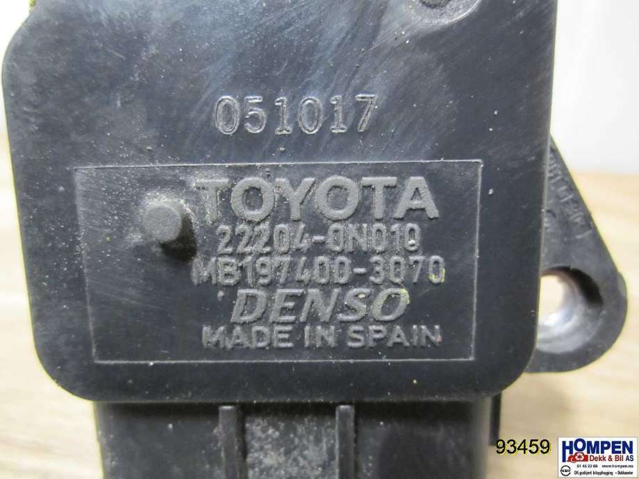 Luftmengde/luftmassemåler til Toyota Verso 2004-2009 (Type II) (TOYOTA|2220470N010|1974003070|)
