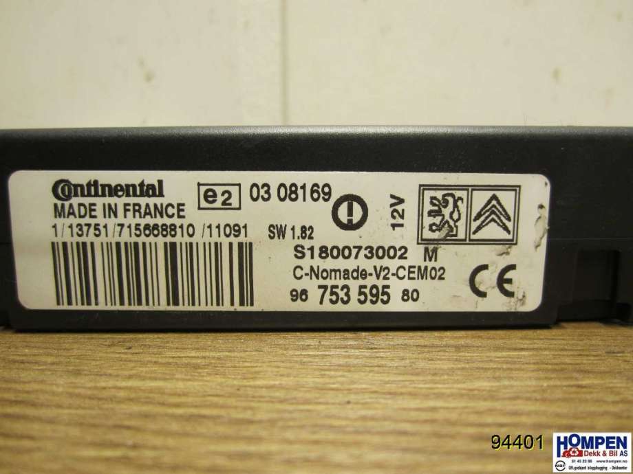 Styreenhet bluetooth til Peugeot Partner 2008-2015 (Type II, Fase 1)  (PEUGEOT|1607242180||9675359580)